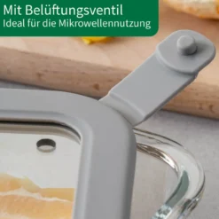 Vorratsdose Glas, eckig, 1050ml